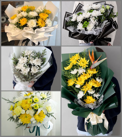 江苏扬州仪征市刘集镇盘古村白事花束代送